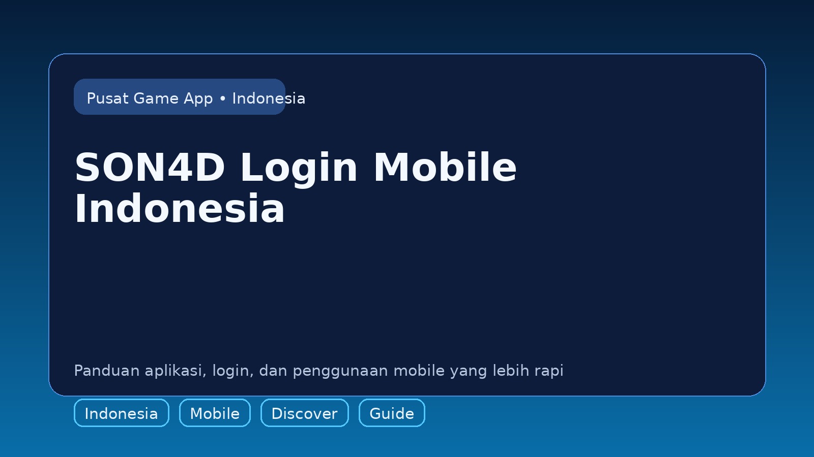 Panduan SON4D untuk pengguna mobile di Indonesia